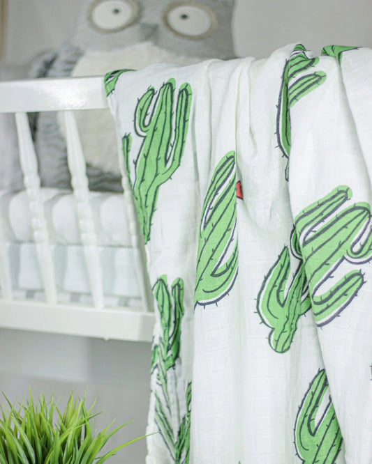 Couverture en mousseline cactus
