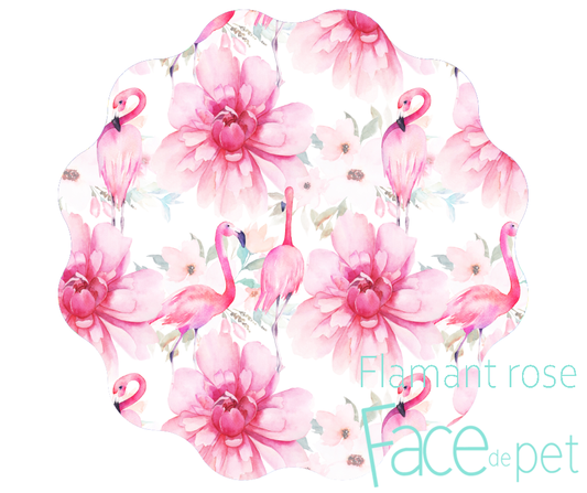 Serviette hygiénique lavable flamant rose