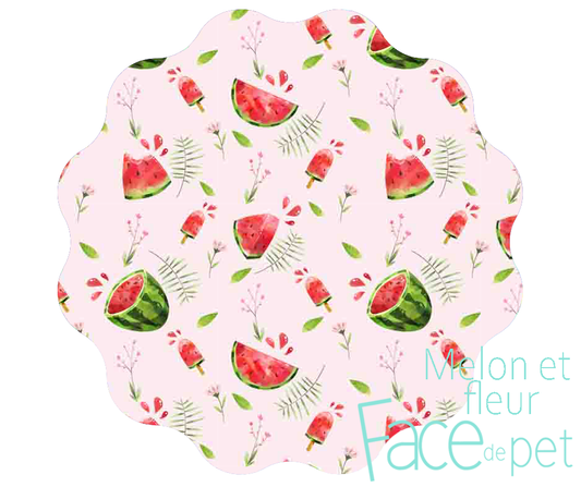 Serviette hygiénique lavable melon et fleur