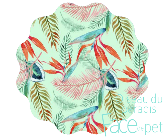 Serviette hygiénique lavable oiseau du paradis