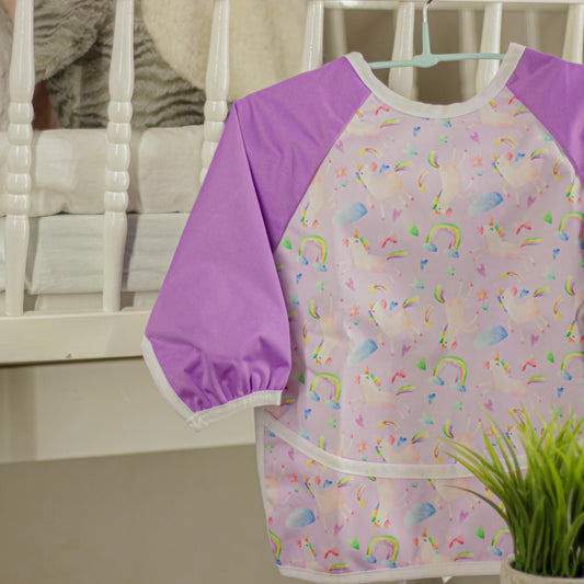 Bavette imperméable Licorne mauve
