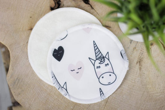 Compresse d'allaitement licorne et coeur
