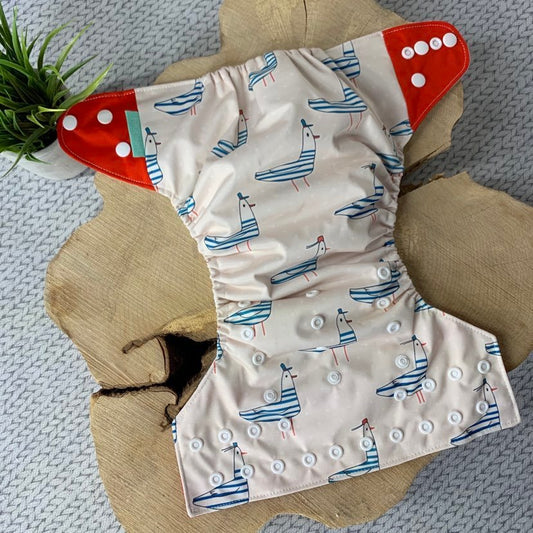 Couche lavable mouette