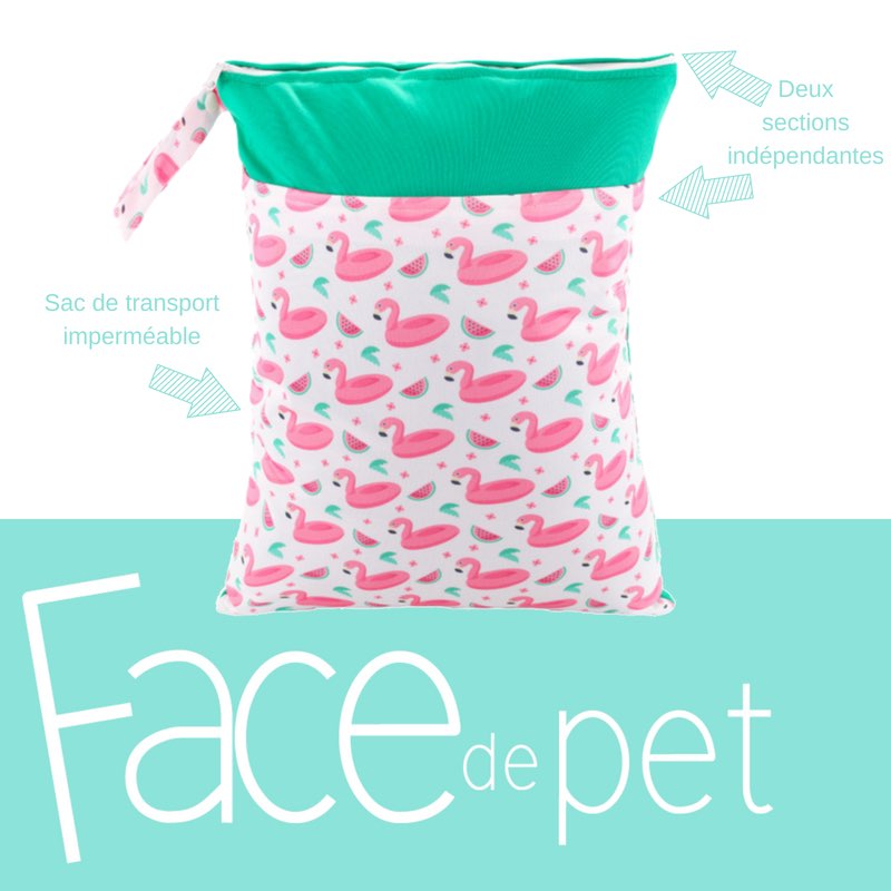 Sac de transport - Wetbag - Flamant melon