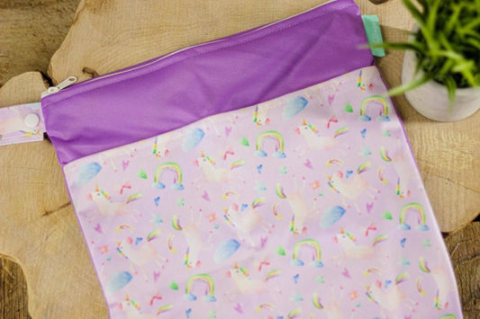 Sac de transport - Wetbag - Licorne mauve