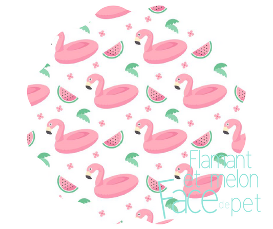 Serviette hygiénique lavable flamant melon
