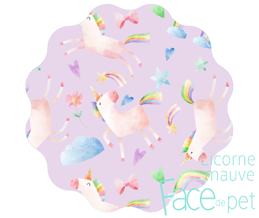 Serviette hygiénique lavable licorne mauve