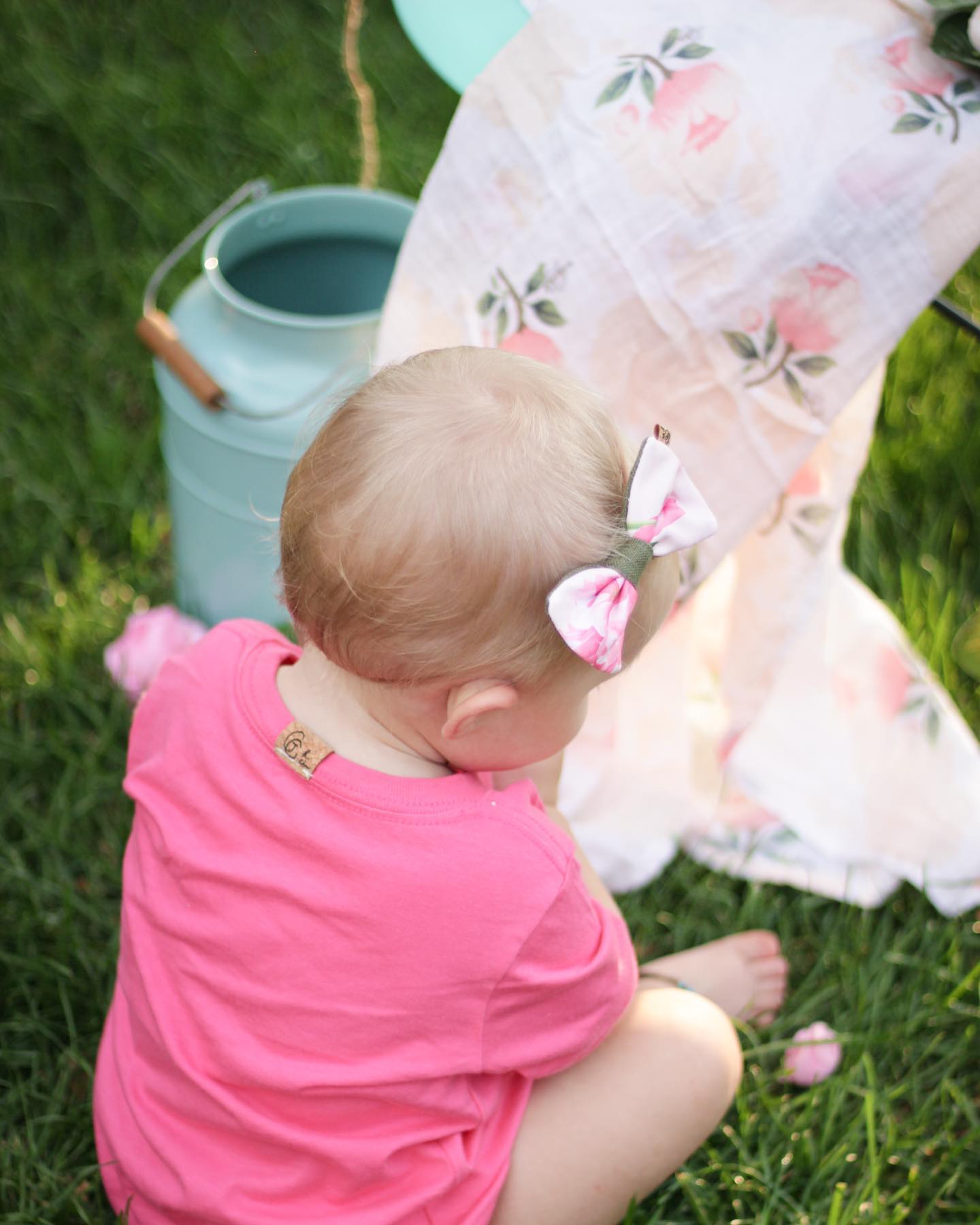 mousseline motif fleur pour bébé