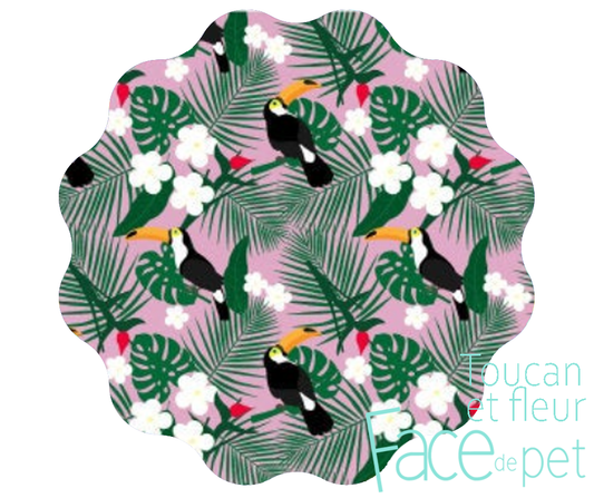 Serviette hygiénique lavable toucan et fleur
