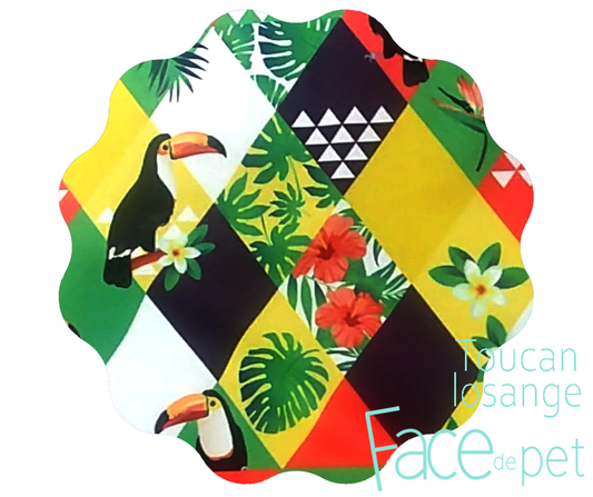 Serviette hygiénique lavable toucan losange